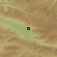 Shaded relief of the 53 km around Niksar, drawn from the GMTED2010 grid