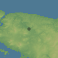 Shaded relief of the 53 km around Ömerli, drawn from the GMTED2010 grid