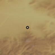 Shaded relief of the 54 km around Orduzu, drawn from the GMTED2010 grid