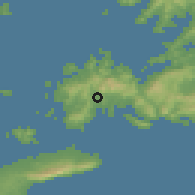 Shaded relief of the 54 km around Ortakentyahşi, drawn from the GMTED2010 grid