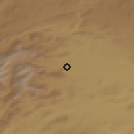 Shaded relief of the 54 km around Arıtaş, drawn from the GMTED2010 grid