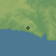 Shaded relief of the 53 km around Ortaköy, drawn from the GMTED2010 grid