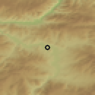Shaded relief of the 53 km around Osmancık, drawn from the GMTED2010 grid