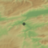 Shaded relief of the 53 km around Osmaneli, drawn from the GMTED2010 grid