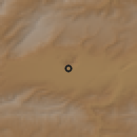 Shaded relief of the 53 km around Pasinler, drawn from the GMTED2010 grid
