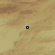 Shaded relief of the 54 km around Pazarcık, drawn from the GMTED2010 grid