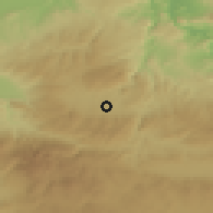 Shaded relief of the 53 km around Pazaryeri, drawn from the GMTED2010 grid