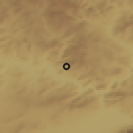 Shaded relief of the 54 km around Pertek, drawn from the GMTED2010 grid