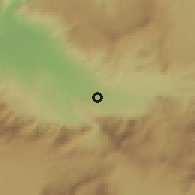 Shaded relief of the 54 km around Pinarkent, drawn from the GMTED2010 grid