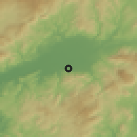 Shaded relief of the 54 km around Poyracık, drawn from the GMTED2010 grid