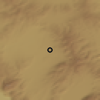 Shaded relief of the 54 km around Sandıklı, drawn from the GMTED2010 grid