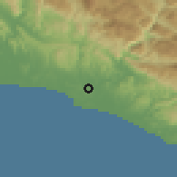 Shaded relief of the 54 km around Sarılar, drawn from the GMTED2010 grid