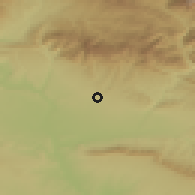 Shaded relief of the 54 km around Silopi, drawn from the GMTED2010 grid