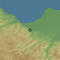 Shaded relief of the 53 km around Aşağıçinik, drawn from the GMTED2010 grid