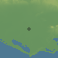Shaded relief of the 54 km around Solaklı, drawn from the GMTED2010 grid