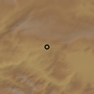 Shaded relief of the 54 km around Solhan, drawn from the GMTED2010 grid