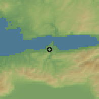 Shaded relief of the 53 km around Subaşı, drawn from the GMTED2010 grid