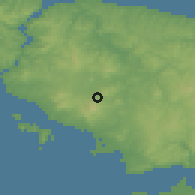 Shaded relief of the 53 km around Sultanbeyli, drawn from the GMTED2010 grid