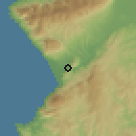 Shaded relief of the 55 km around Sutaşı, drawn from the GMTED2010 grid