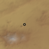 Shaded relief of the 54 km around Talas, drawn from the GMTED2010 grid
