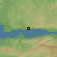 Shaded relief of the 53 km around Tavşancıl, drawn from the GMTED2010 grid