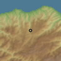 Shaded relief of the 53 km around Tonya, drawn from the GMTED2010 grid