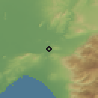 Shaded relief of the 54 km around Toprakkale, drawn from the GMTED2010 grid