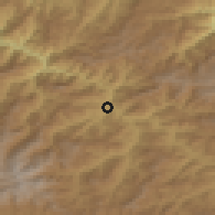 Shaded relief of the 53 km around Torul, drawn from the GMTED2010 grid