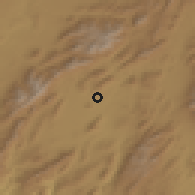 Shaded relief of the 54 km around Tufanbeyli, drawn from the GMTED2010 grid