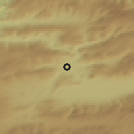 Shaded relief of the 53 km around Turhal, drawn from the GMTED2010 grid