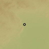 Shaded relief of the 54 km around Uğurlu, drawn from the GMTED2010 grid