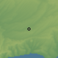 Shaded relief of the 53 km around Ulaş, drawn from the GMTED2010 grid