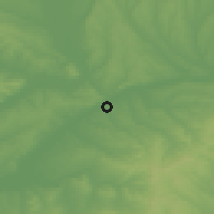 Shaded relief of the 53 km around Uzunköprü, drawn from the GMTED2010 grid