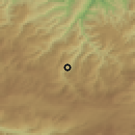 Shaded relief of the 53 km around Aybastı, drawn from the GMTED2010 grid