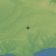 Shaded relief of the 53 km around Veliköy, drawn from the GMTED2010 grid