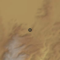 Shaded relief of the 54 km around Yahyalı, drawn from the GMTED2010 grid