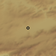 Shaded relief of the 54 km around Yazıkonak, drawn from the GMTED2010 grid