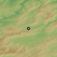Shaded relief of the 53 km around Yenice, drawn from the GMTED2010 grid