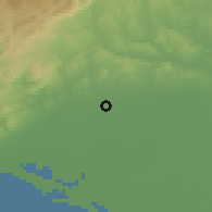 Shaded relief of the 54 km around Yenice, drawn from the GMTED2010 grid