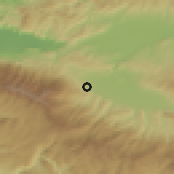 Shaded relief of the 53 km around Yeniceköy, drawn from the GMTED2010 grid
