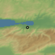 Shaded relief of the 53 km around Yeniköy, drawn from the GMTED2010 grid