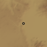 Shaded relief of the 54 km around Yeşilhisar, drawn from the GMTED2010 grid
