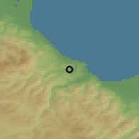 Shaded relief of the 53 km around Yeşilkent, drawn from the GMTED2010 grid