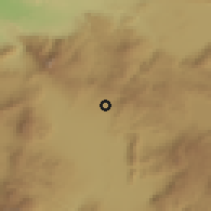 Shaded relief of the 54 km around Yeşilyuva, drawn from the GMTED2010 grid
