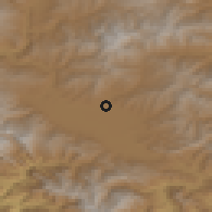 Shaded relief of the 54 km around Yüksekova, drawn from the GMTED2010 grid