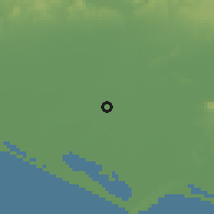 Shaded relief of the 54 km around Yunusoğlu, drawn from the GMTED2010 grid