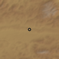 Shaded relief of the 53 km around Zara, drawn from the GMTED2010 grid