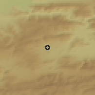 Shaded relief of the 53 km around Zile, drawn from the GMTED2010 grid