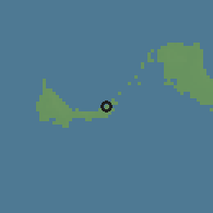 Shaded relief of the 58 km around Grace Bay, drawn from the GMTED2010 grid