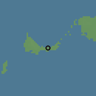 Shaded relief of the 58 km around Leeward, drawn from the GMTED2010 grid